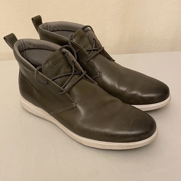 Cole Haan Men's Grand Plus Essex Chukka Boots Shoes Gray Lace Up Size 11.5 - Picture 2 of 12
